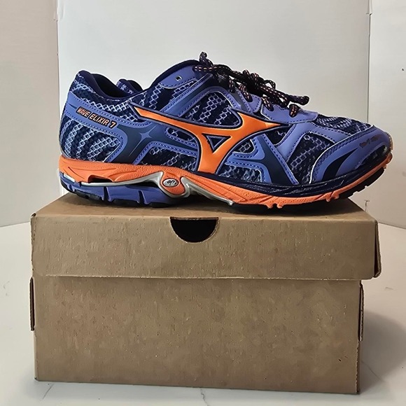 The Unbranded Brand Shoes - Mizuno Wave Elixir 7 Purple Orange Women's- 8.5 US